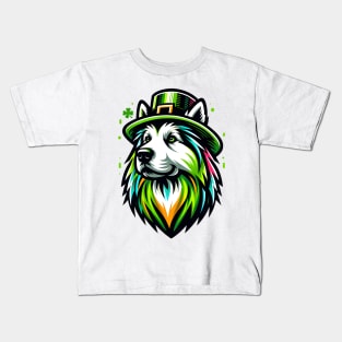 Norrbottenspets Celebrates Saint Patrick's Day in Style Kids T-Shirt